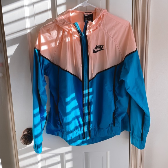 Nike Jackets & Blazers - Nike Sportswear Windrunner Jacket Blue & Pink Windbreaker Full Zip
